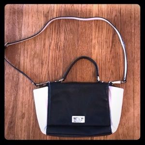 Kate Spade Cross Body Satchel Black and White